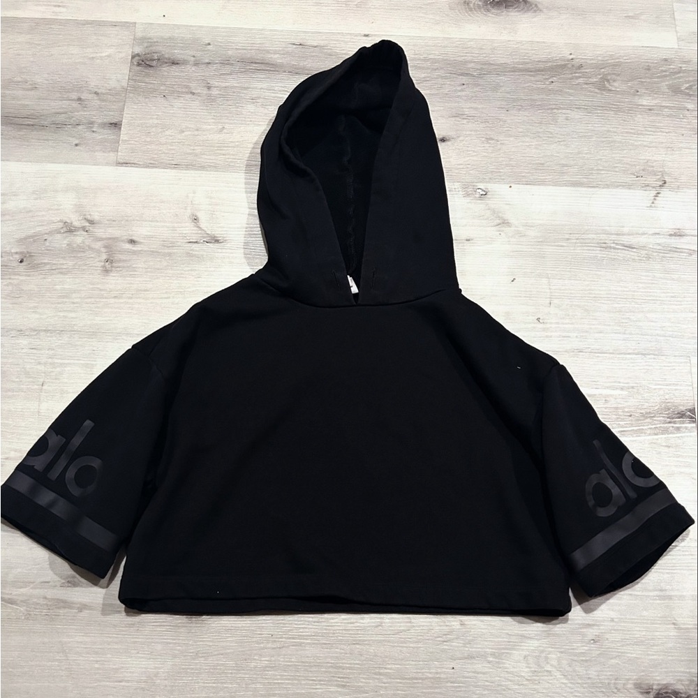 Alo Short Sleeve Cropped Hoodie